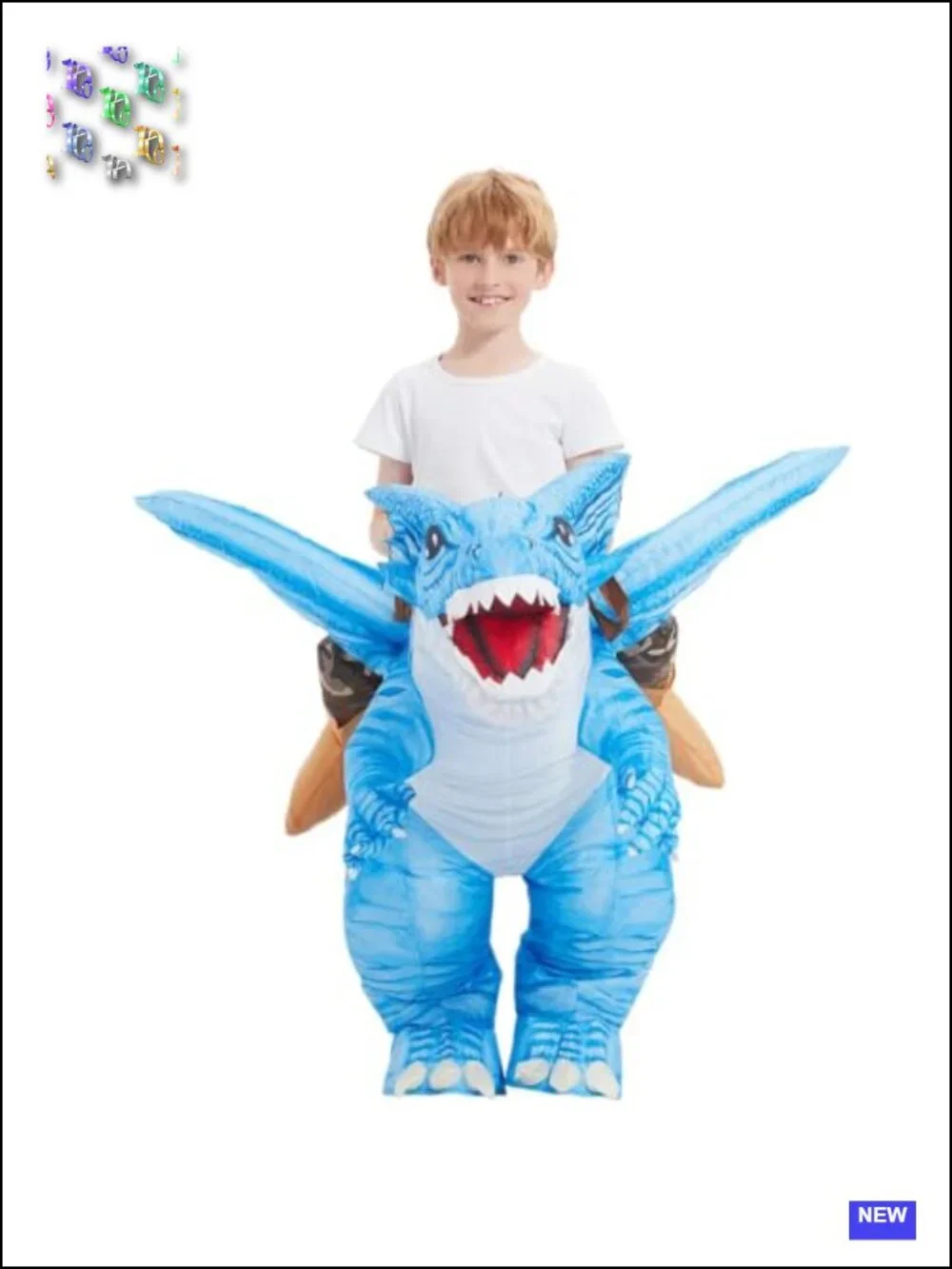 Inflatable Dinosaur Costume for Kids Halloween Boys Girls Blow Up Funny Cosplay